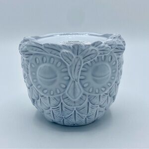 Bath & Body Works White Owl Ceramic Single Wick 8oz. Candle Holder